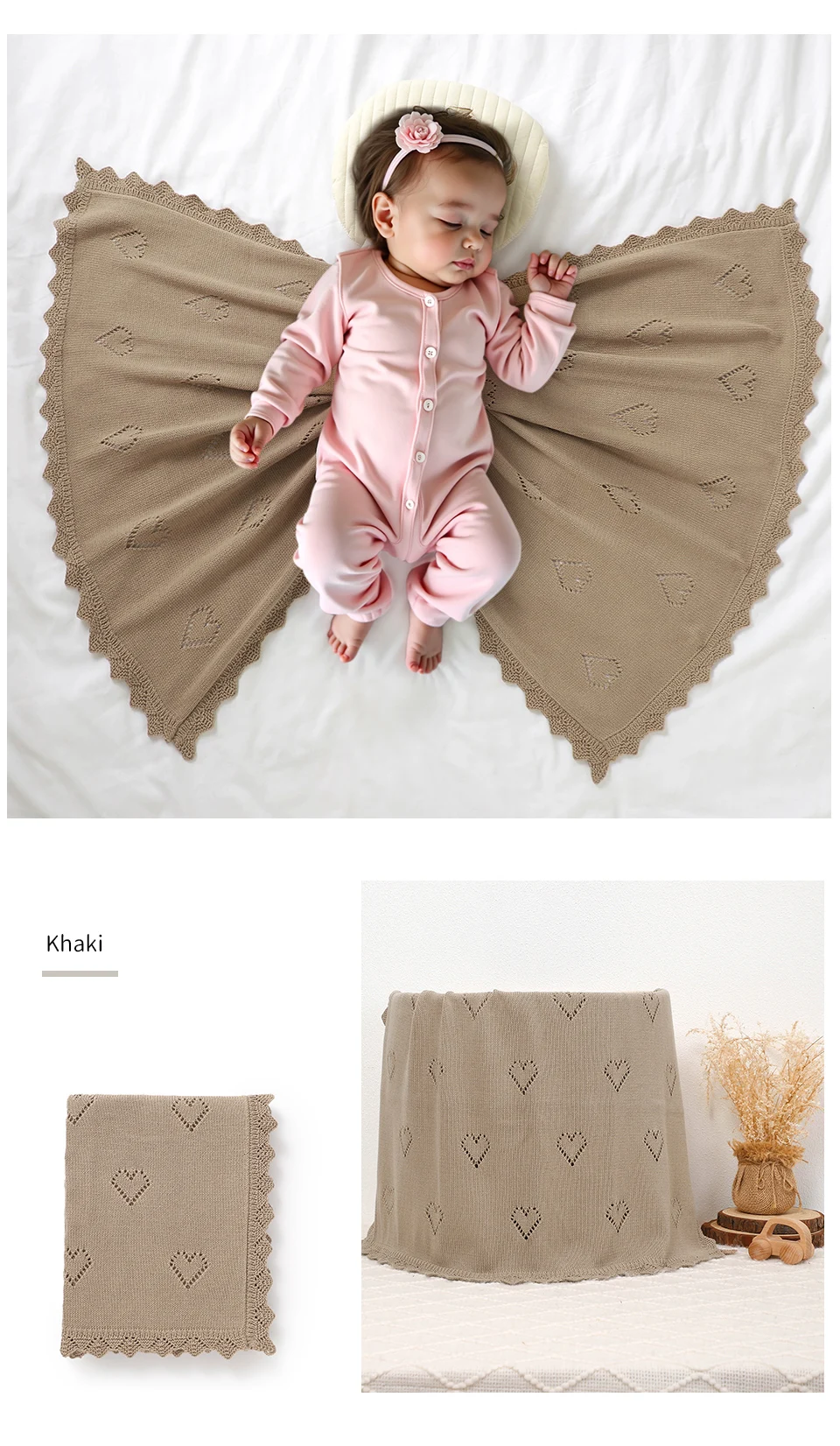 Baby Blanket Cotton 100*80cm Soft Knitted Newborn Boys Girls Stroller Swaddle Wrap Blanket Dual-Use Infant Crib Bedding Cellular