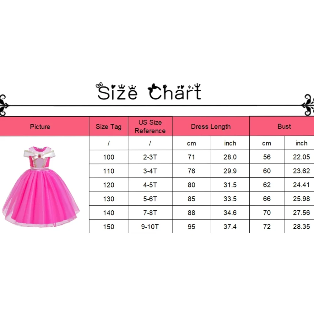 Kids Pink Fairy Princess Fancy Dress Girls Birthday Off Shoulder Ball Gown with Crown Wand Gloves Set Child Halloween Costumes