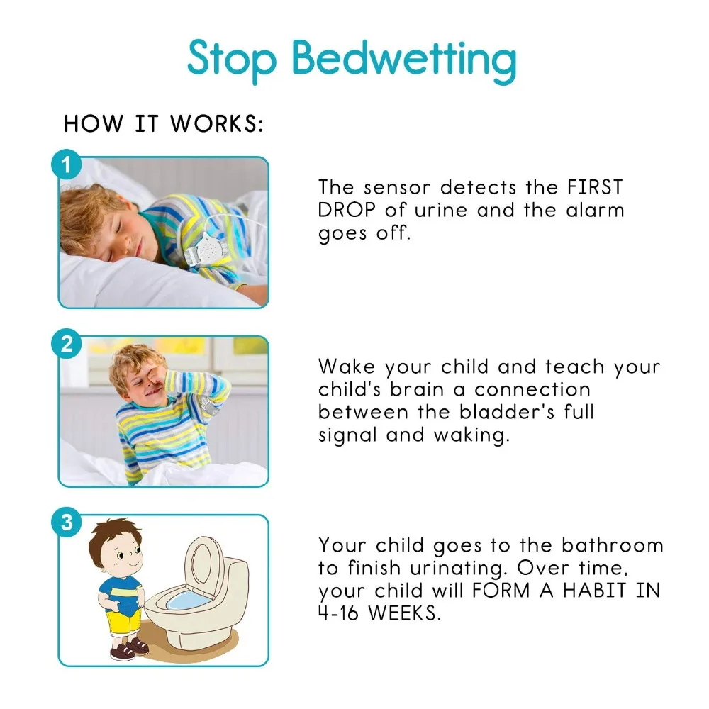 MoDo-king Best Bedwetting Alarm For Baby Boys Kids Best Adult Bed Wetting Enuresis Alarm Nocturnal Enuresis MA-108-1