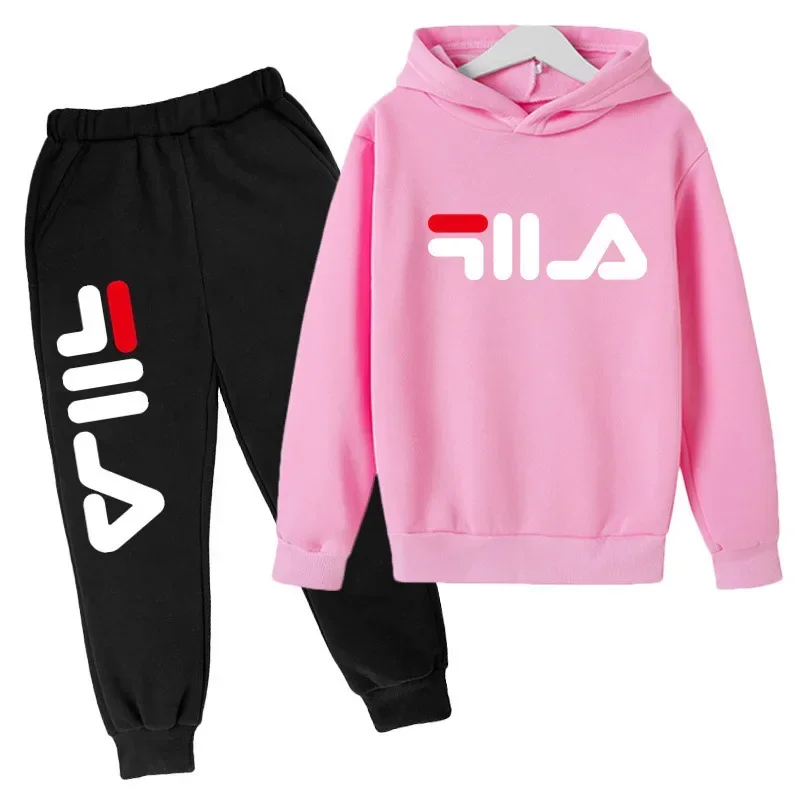 Spring Autumn New Fashion Kids Tracksuits 3-12 Years Boys and Girls Casual Sports Hoodie Tops+pants 2pcs Sets Children Clothes
