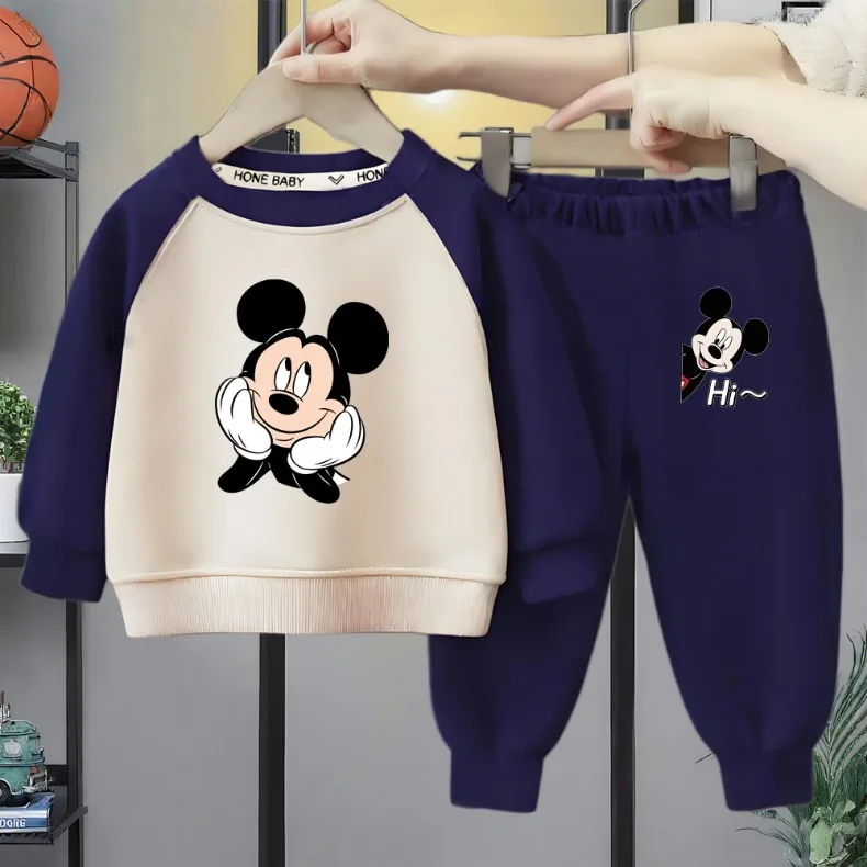 Boys O Neck Spliced Long Sleeve Hoodies Sets Spring/autumn Chidren Clothing Set Baby Kids Casual Sweatshirt Suit New Tracksuit
