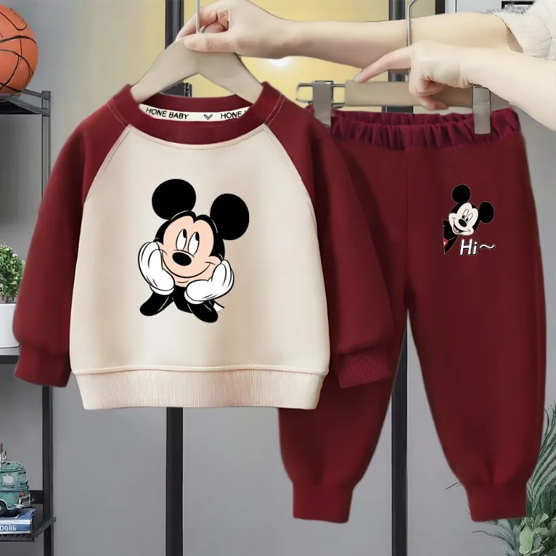 Boys O Neck Spliced Long Sleeve Hoodies Sets Spring/autumn Chidren Clothing Set Baby Kids Casual Sweatshirt Suit New Tracksuit