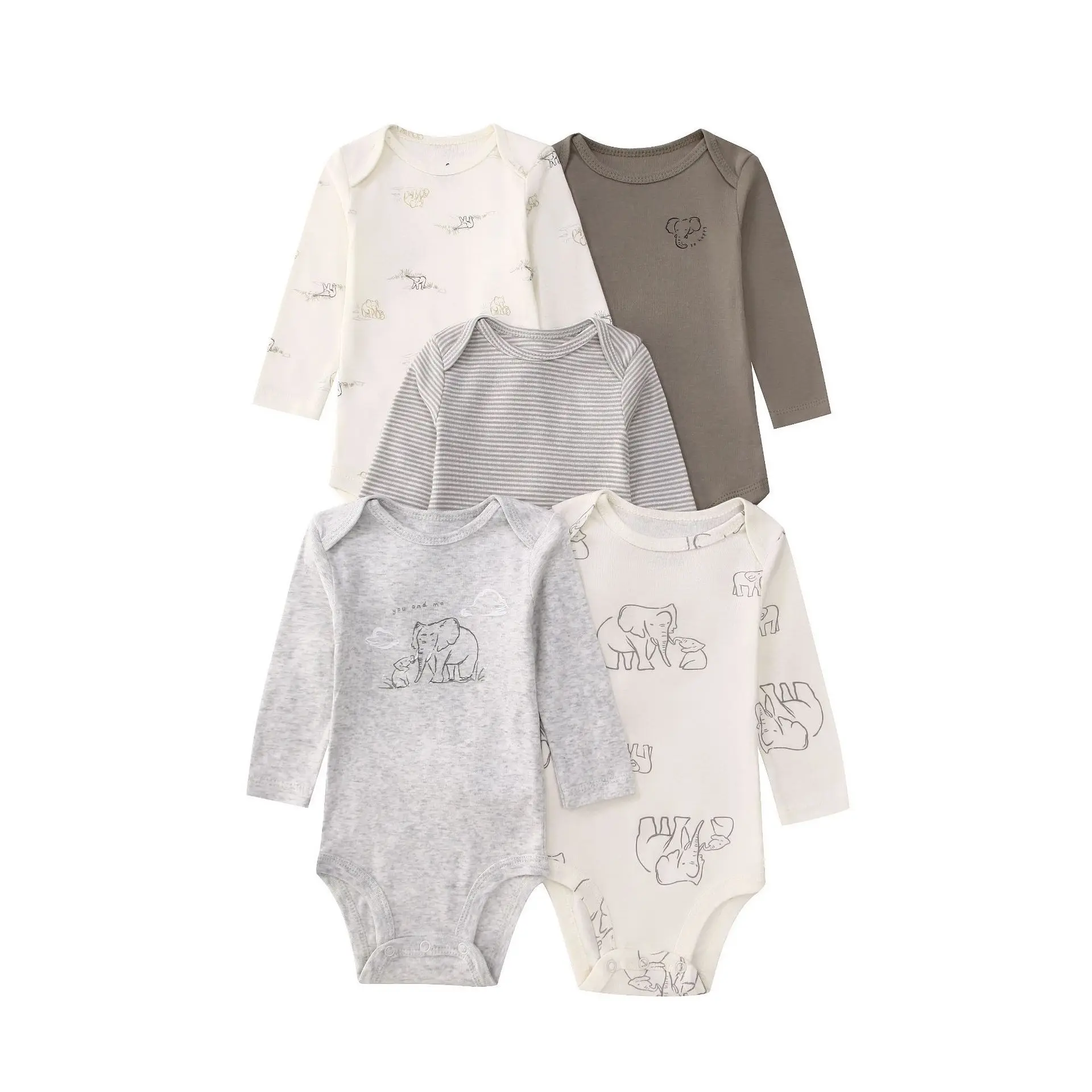 2026 Baby Bodysuit 5-pack Infantil Jumpsuit Boy Girls Clothes Long Sleeve 100% Cotton Newborn Body Bebe Clothing Kids Costume