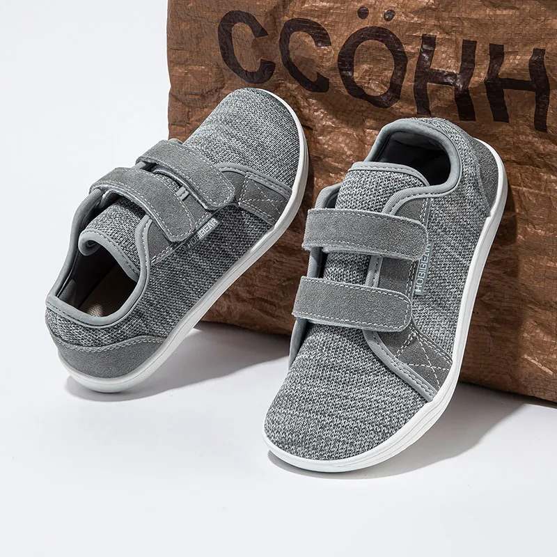 HOBIBEAR Boys Girls Barefoot Shoes Hook Loop Wide Toe Sneakers Mesh Lightweight Breathable Shoes(Toddler/Little/Big Kid)