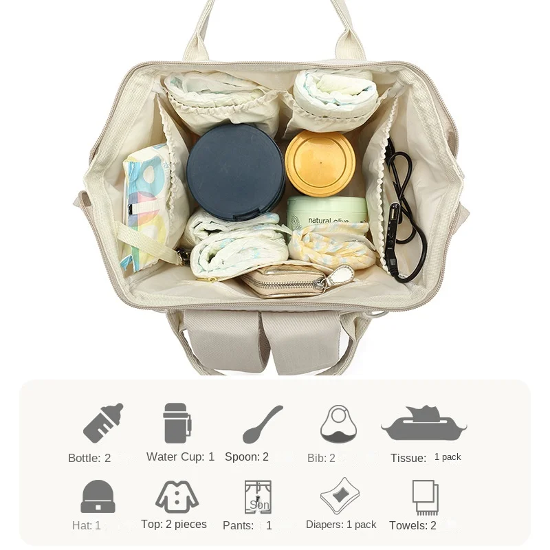 Baby Diaper Bags Mom Backpack Maternity Bag for Baby Large Capacity Mommy Bag Waterproof Travel Baby Stroller Bag Mother Kids