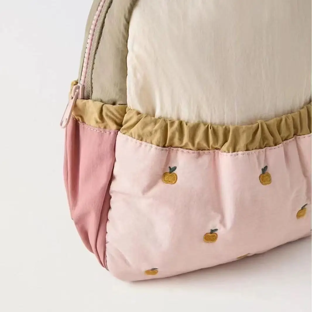 2026 New Cute Apple Kids Backpack Embroidery Personalized School Bag Kindergarten Bag Christmas Gift Ideal for Girls Toddlers