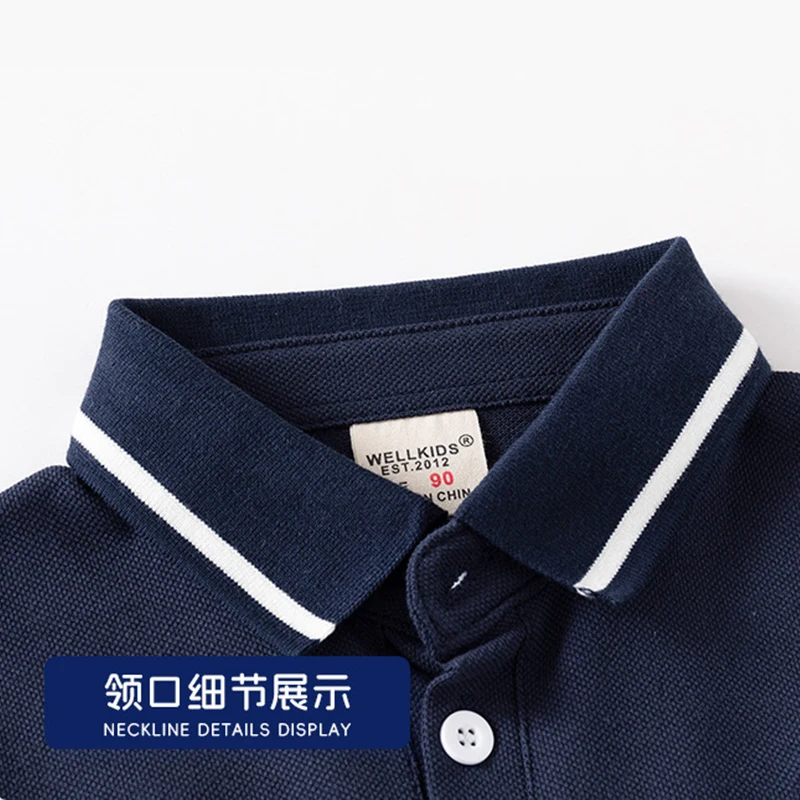 Boys Polo Shirts Long Sleeve 100Cotton Spring Autumn Kids Clothes Cute Bear Boutique Toddler Boy Polo Shirt 1 to 2 3 4 5 6 Years