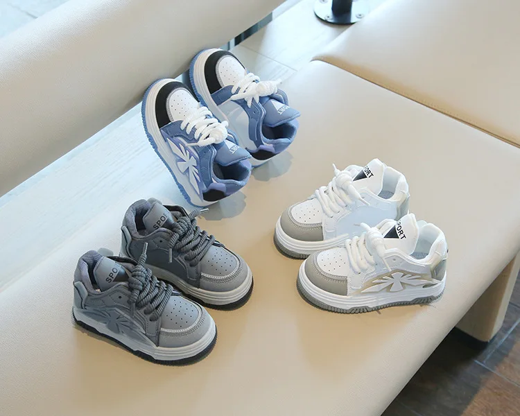 2025 New Spring Childrens Sneakers Boys Sport Shoes Girls Non-slip Casual Shoes High Top Student Shoes Toddler Shoe