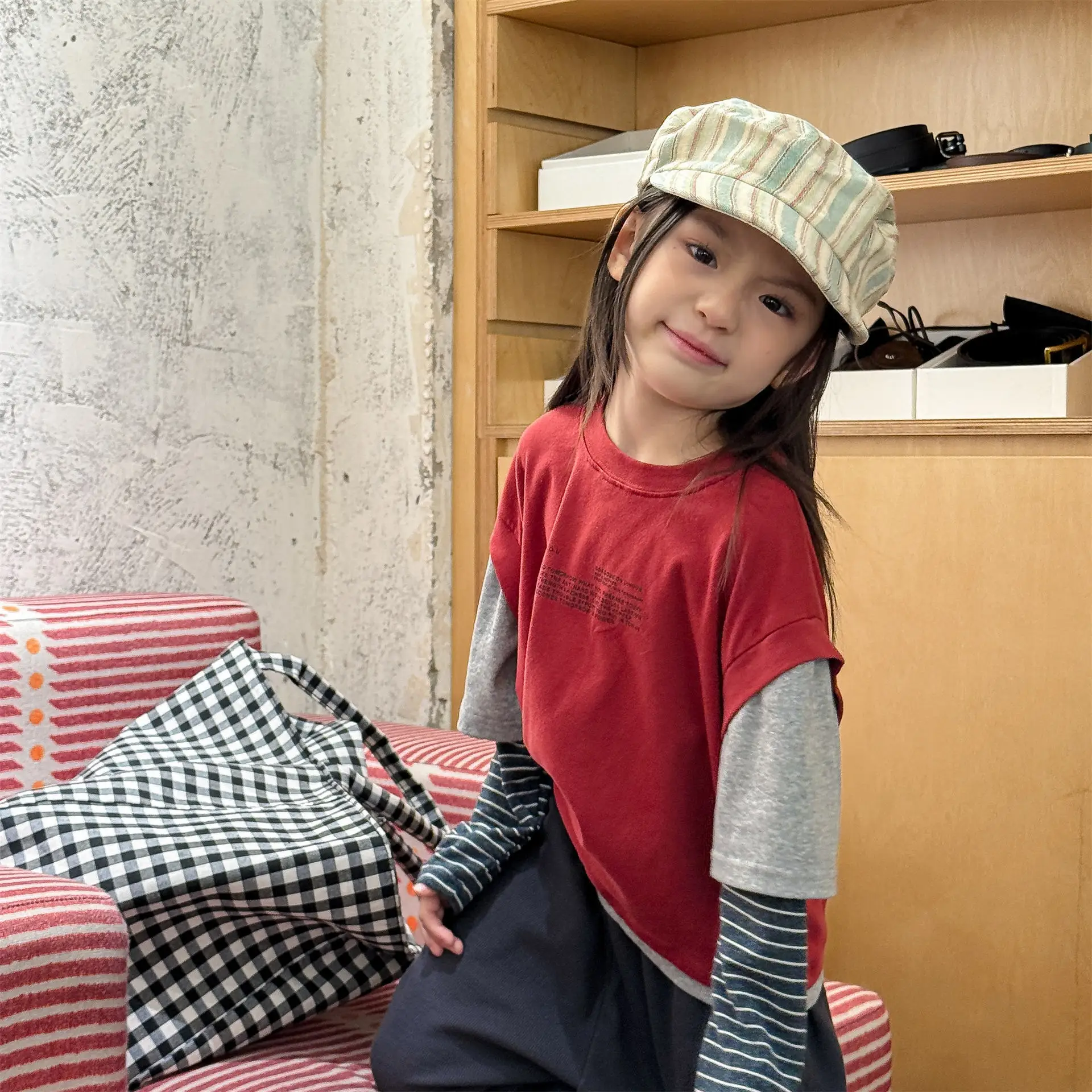2026 Spring New Children Long Sleeve T Shirts Fashion Girls False Two Piece T Shirts Kids Casual Tops Baby Boy Cotton Tees