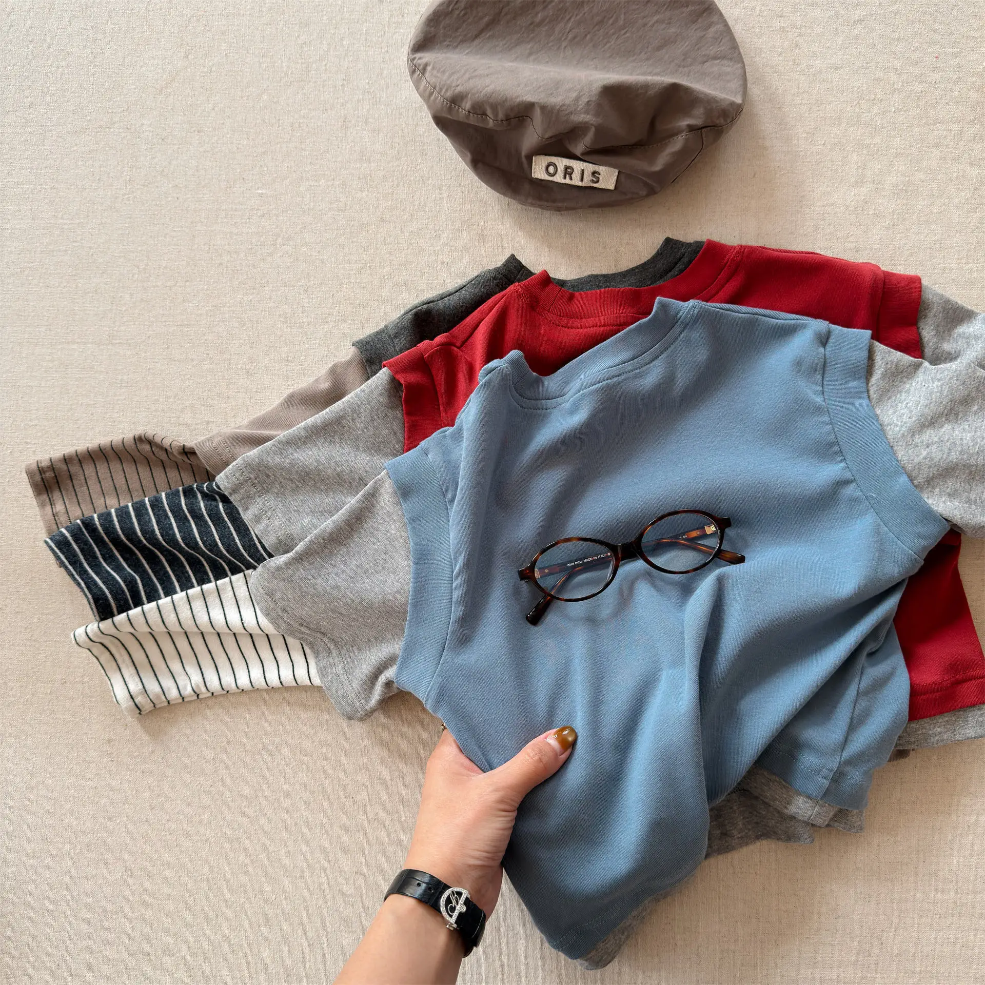 2026 Spring New Children Long Sleeve T Shirts Fashion Girls False Two Piece T Shirts Kids Casual Tops Baby Boy Cotton Tees