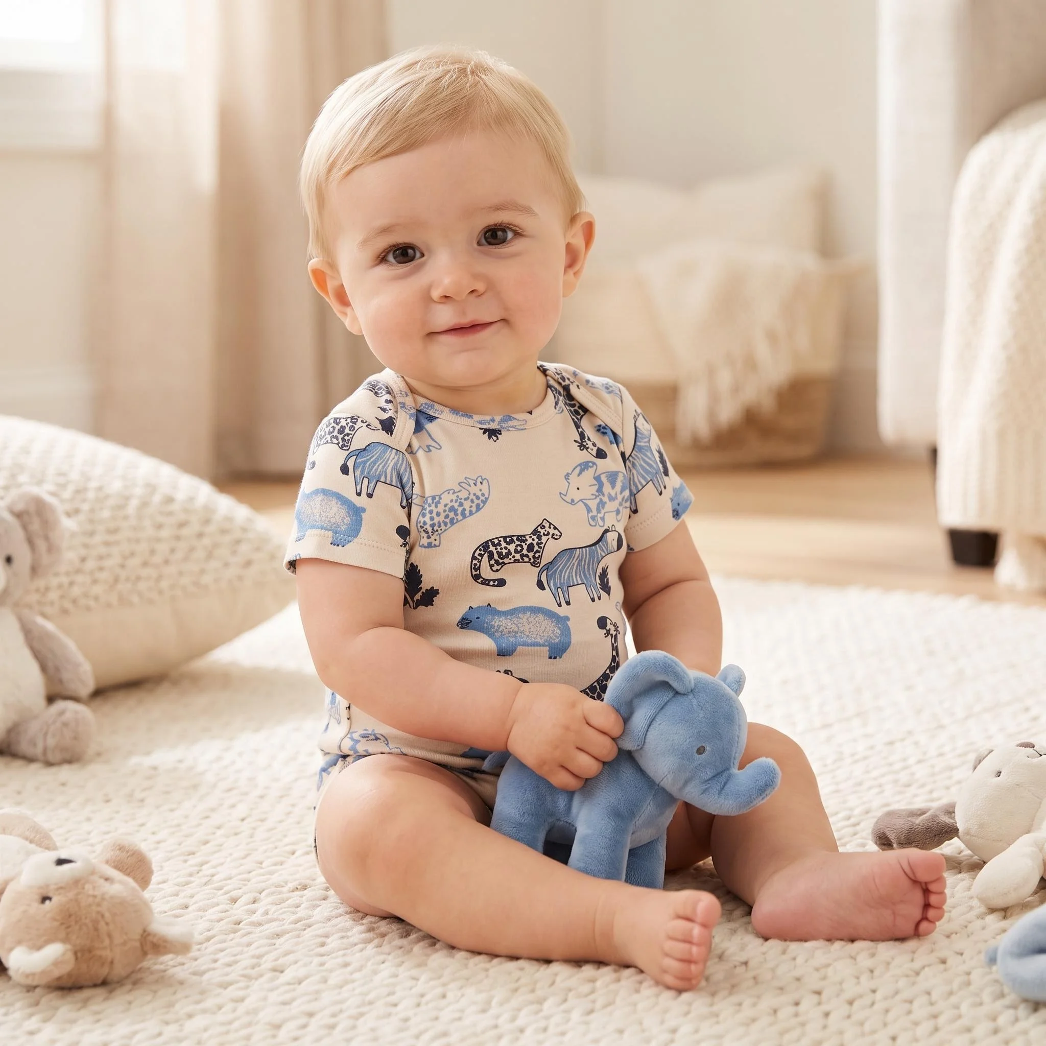 5PCS Baby Bodysuit For Newborns Summer Baby Romper Boy Clothes 0‑24M Newborn Clothing Infant Soft Cotton Cartoon Baby Clothes