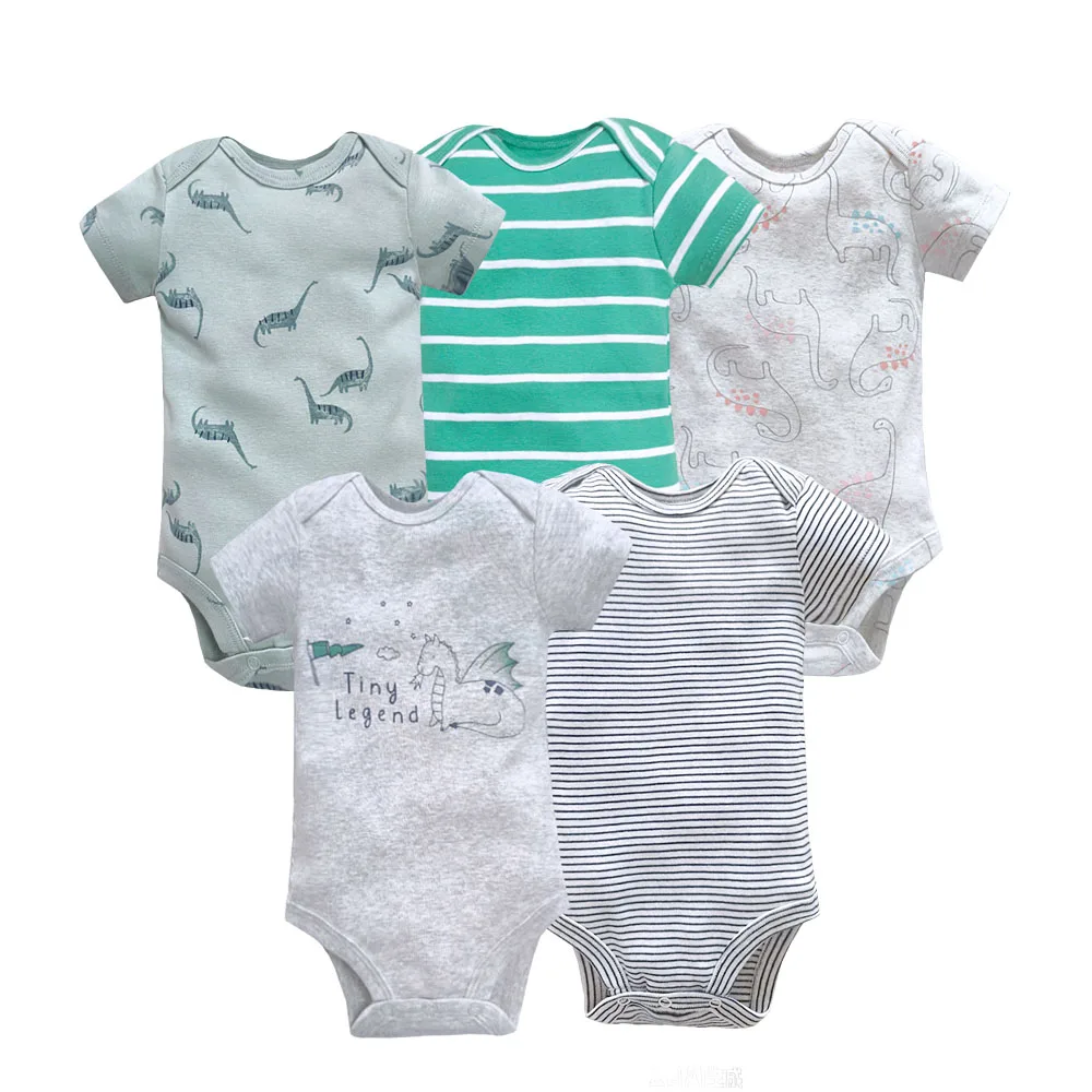 5PCS Baby Bodysuit For Newborns Summer Baby Romper Boy Clothes 0‑24M Newborn Clothing Infant Soft Cotton Cartoon Baby Clothes