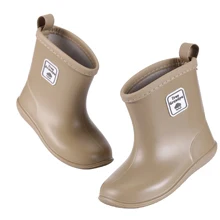 Tree Grandpa Toddler Rain Boots For Boys And Girls - Lightweight Flexible Rubber Kid Rain Boot With Non Slip Sole Slip-on Design