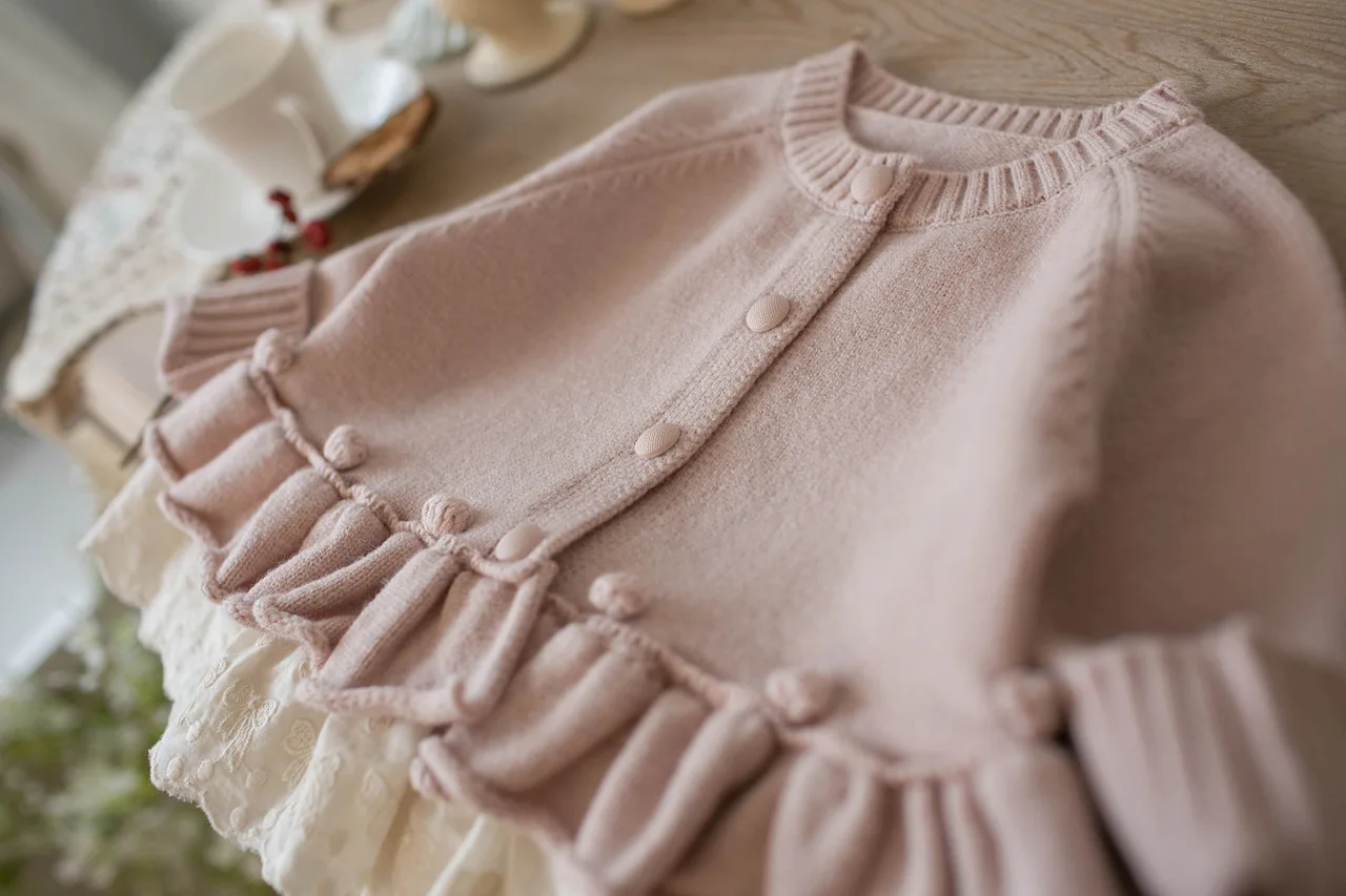 MILANCEL 1-7 Y Kids Sweater Turn Down Collar Girls Knit Wear Warm Boys Sweaters Cotton Kids Girls Knit Wear