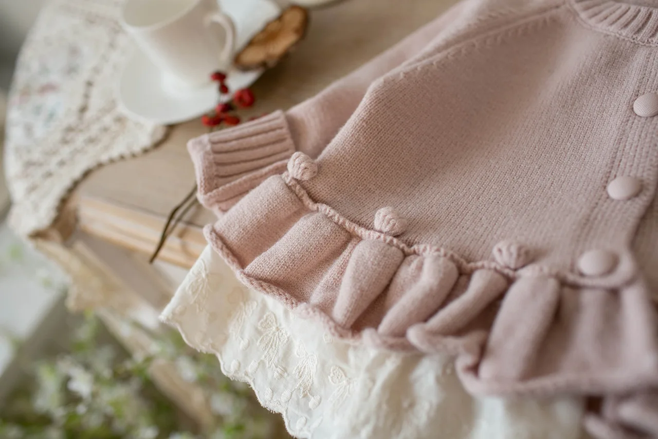 MILANCEL 1-7 Y Kids Sweater Turn Down Collar Girls Knit Wear Warm Boys Sweaters Cotton Kids Girls Knit Wear