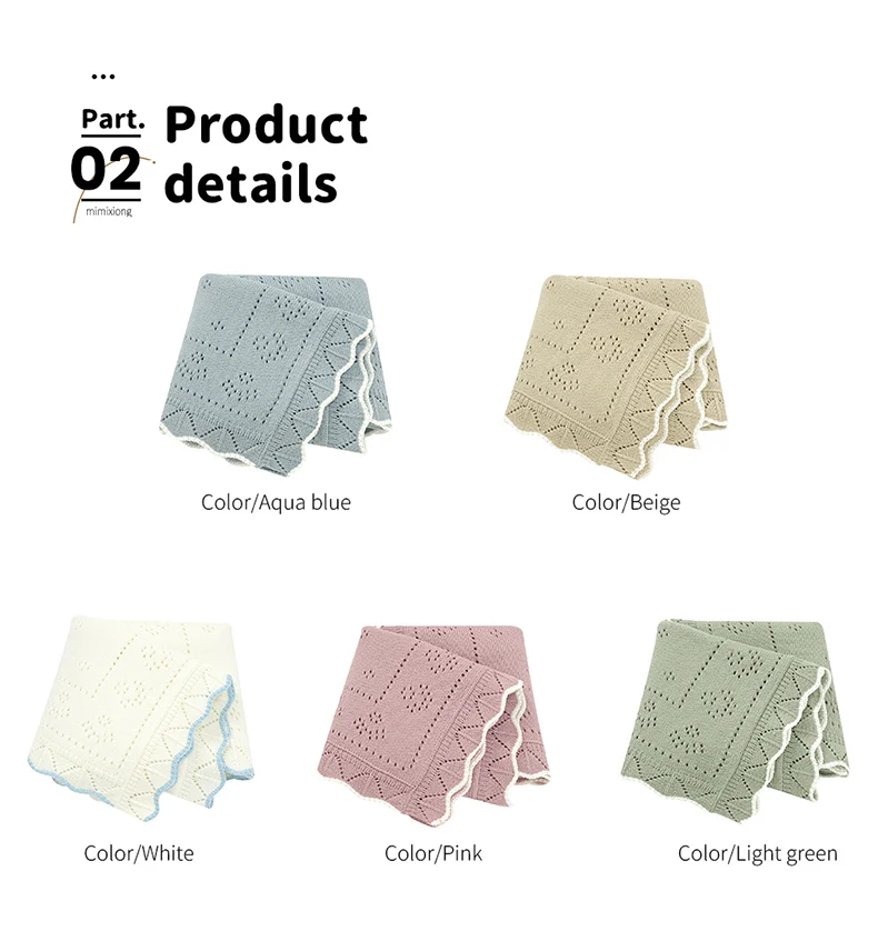Baby Blankets Newborn 90*70cm Knitting Dual-Use Infant Boys Girls Stroller Swaddle Wrap Quilts Breathable Toddler Receiving Mats