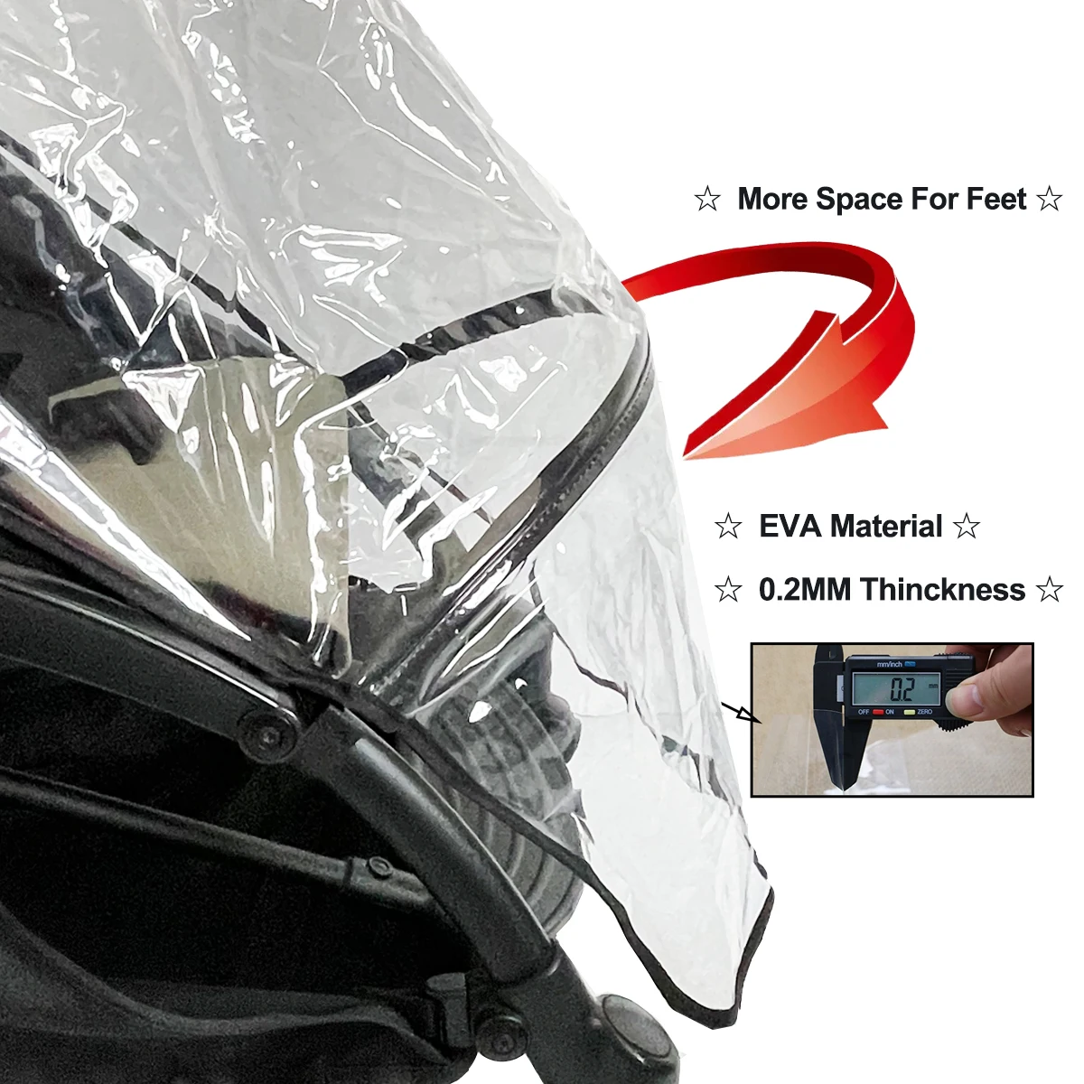 COLU KID® Baby Stroller Accessories Rain Cover Waterproof EVA Cover Compatible with Yoyo Yoyo2 Yoya Stroller