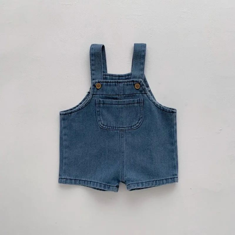 2024 Summer Baby Clothing Set Toddler Girls Clothes Suit Infant Tee and Denim Overall Boys Outfit