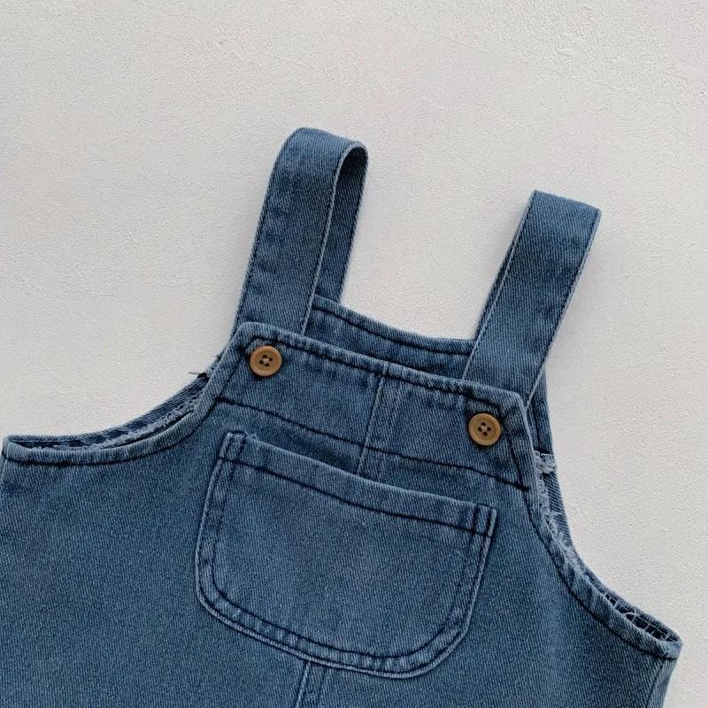 2024 Summer Baby Clothing Set Toddler Girls Clothes Suit Infant Tee and Denim Overall Boys Outfit
