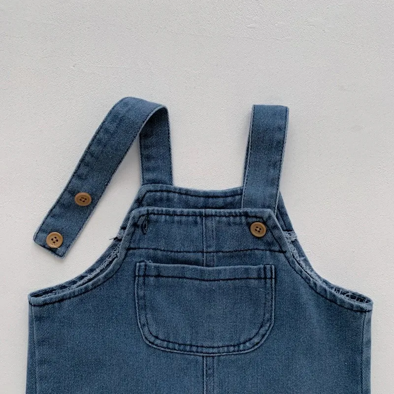 2024 Summer Baby Clothing Set Toddler Girls Clothes Suit Infant Tee and Denim Overall Boys Outfit
