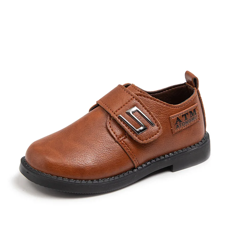 Boy Leather Shoe Spring Autumn Soft Kids Party Shoes Fashion Black Classic Children's Versatile Loafers for School Performance