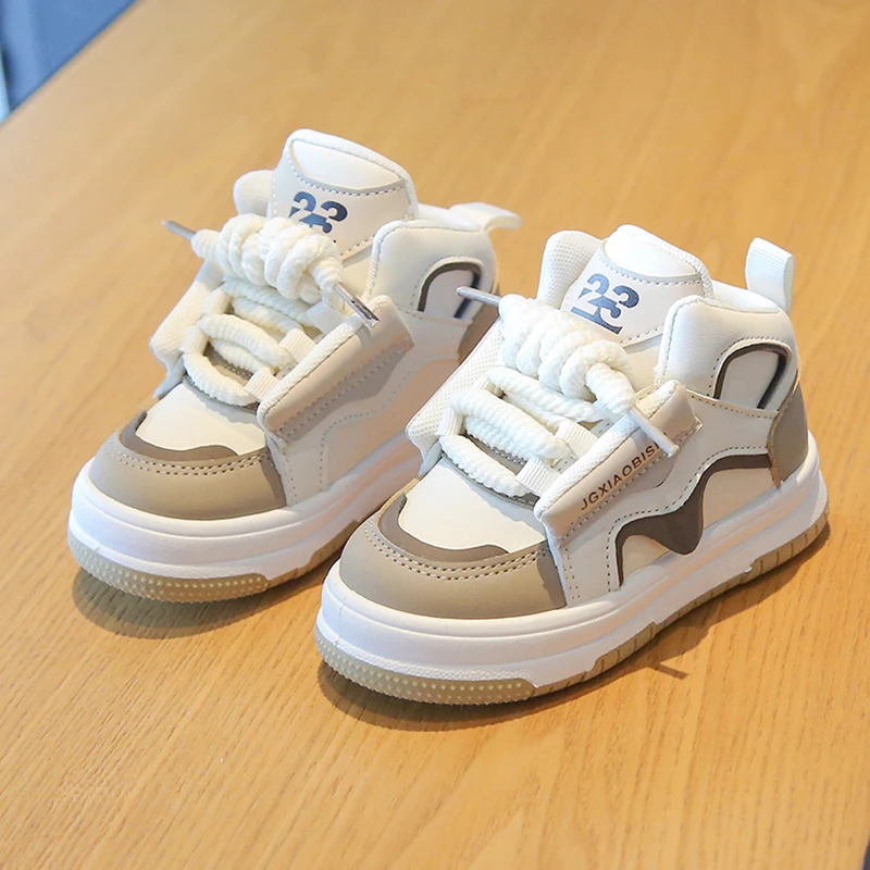Children's Spring Autumn New Sports Shoes Boy's Casual Trend Board Shoes High Top Girl's Fashion Dopamine Running Shoes Sneakers
