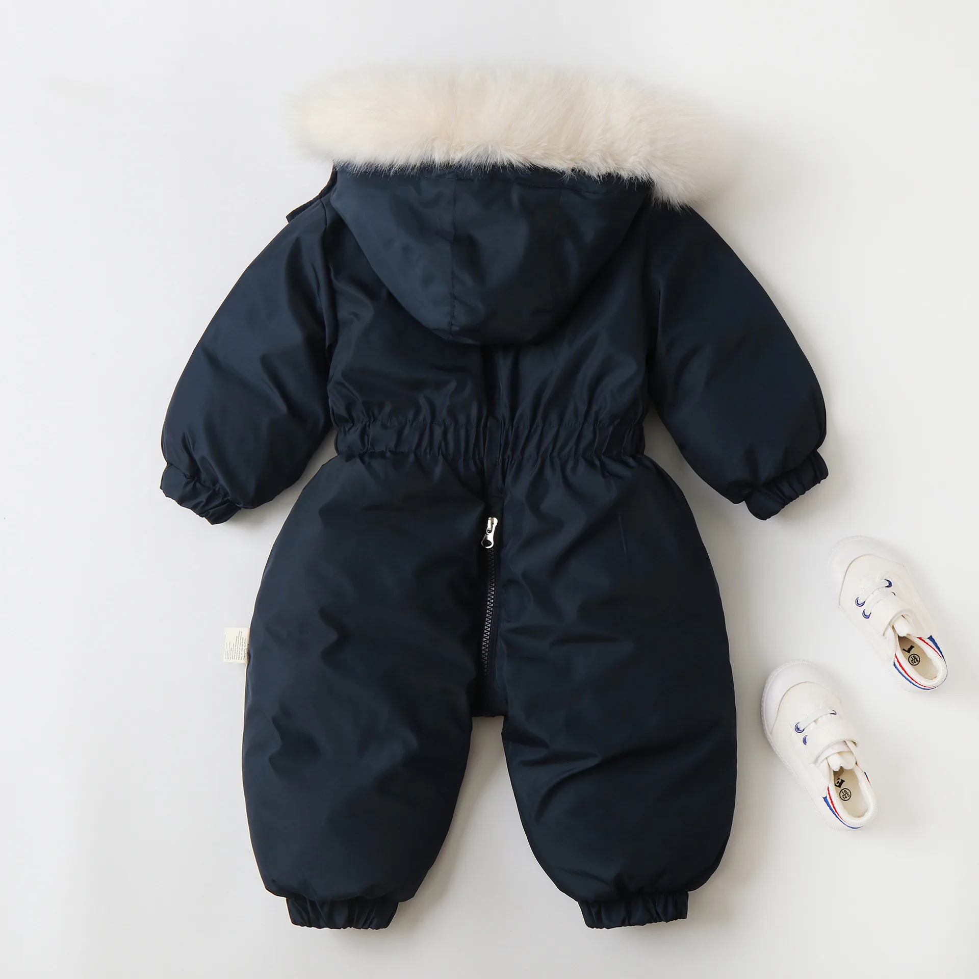 AYNIGIELL Winter for Children 2-5 Years Thick Warm Infant Overalls Baby Girls Boys Cotton Hooded Jumpsuit Outdoor Ski Snowsuit