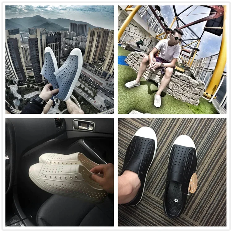 EVA Anti-slip Sports Sandals Slipper Big Child Sandal Unisex Garden Hole Shoe Summer Men Women Sandals Beach Wading Hollow Shoes