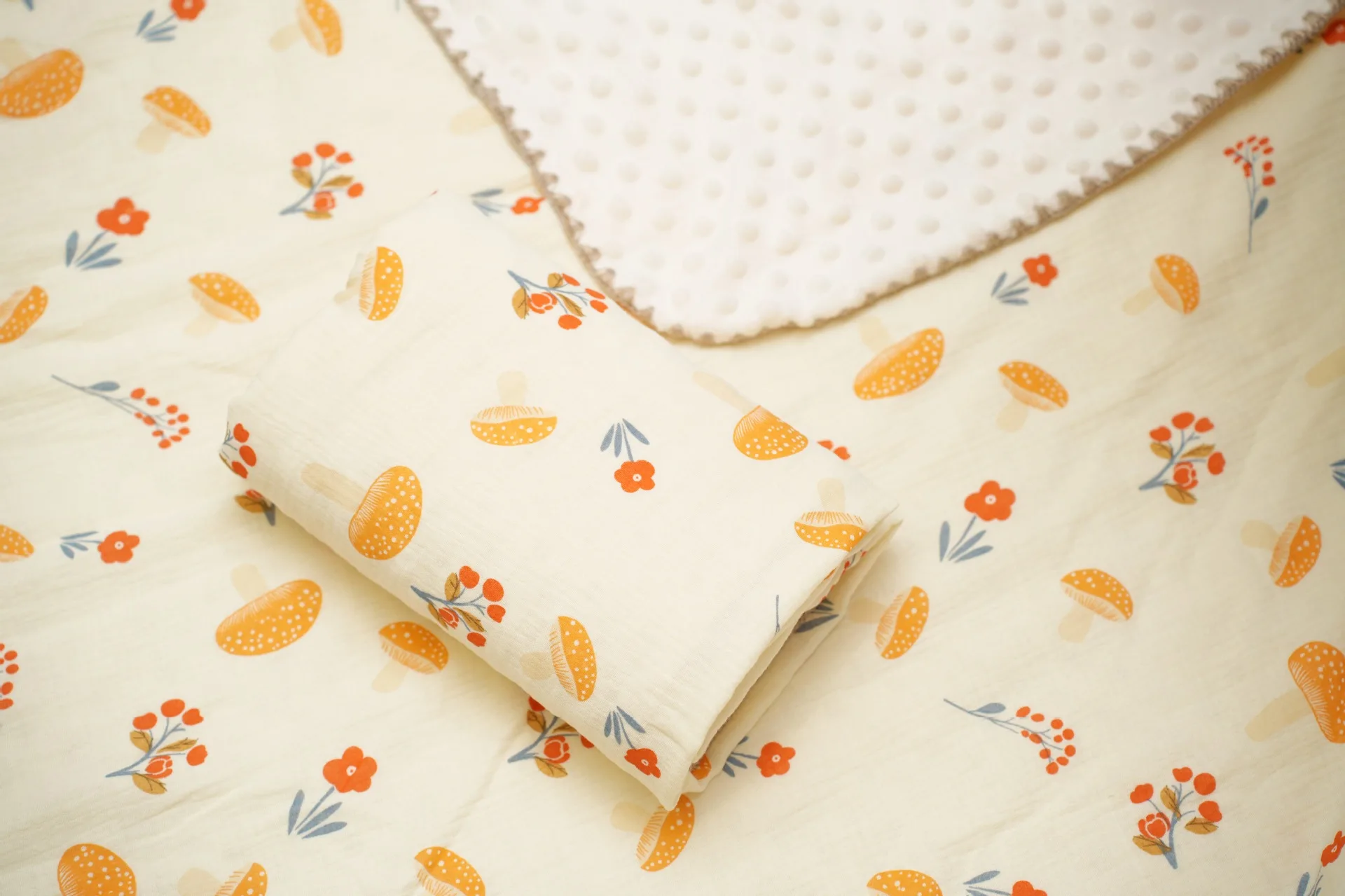 Newborn Bear Print Blanket Pure Cotton Double Gauze Blanket Baby Blanket Bath Towel Baby Blanket Baby Swaddle 100X100CM