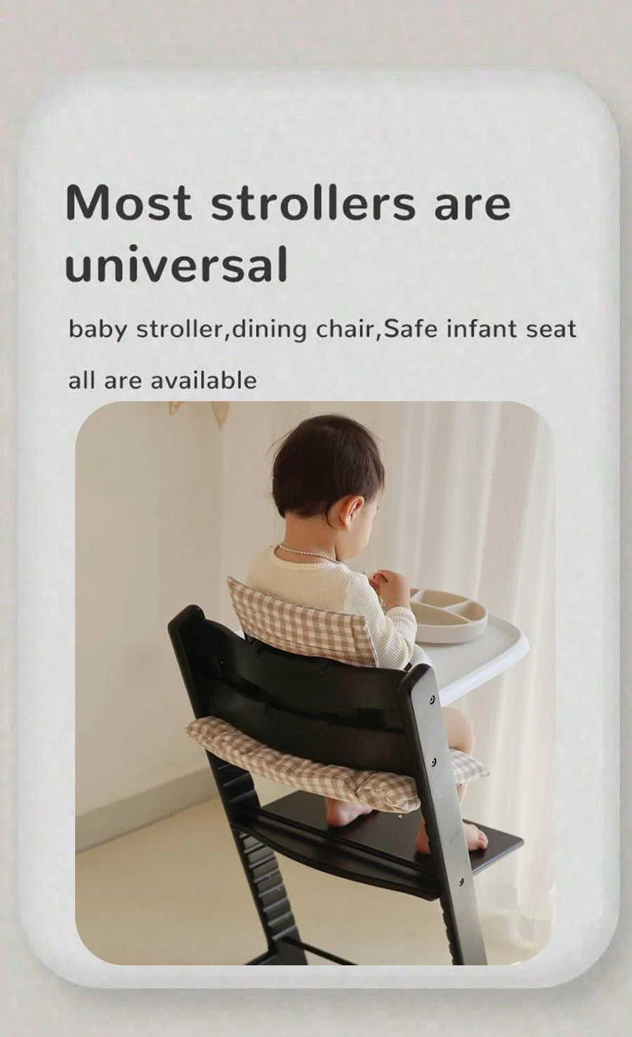 1PCS High Chair Cushion1PCS HighChair Support Kid Baby Feeding Accessories Baby Meal Replacement Pad for Stokk