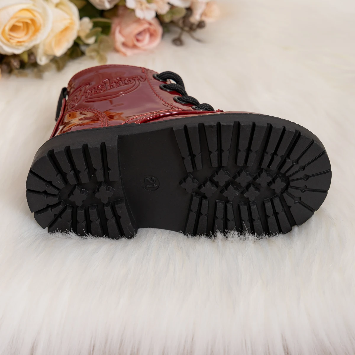Autumn and Winter Children's Shoes Waterproof PU Leather Children's Boots Fashion Toddler Lace-up Zip High Boots Boys Girls