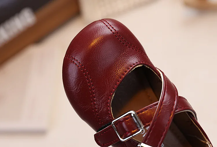 Children PU Leather Girls Student Kids Shoes 2026 Autumn New Fashion Elegant Comfortable French Style Mary Jane Casual Loafer