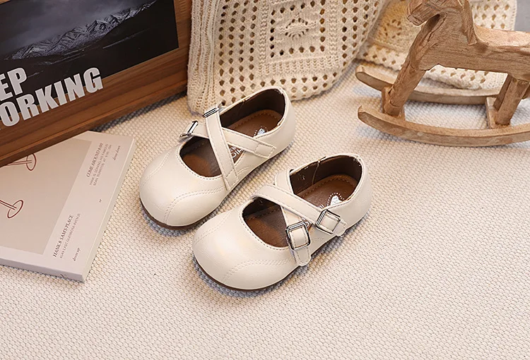 Children PU Leather Girls Student Kids Shoes 2026 Autumn New Fashion Elegant Comfortable French Style Mary Jane Casual Loafer