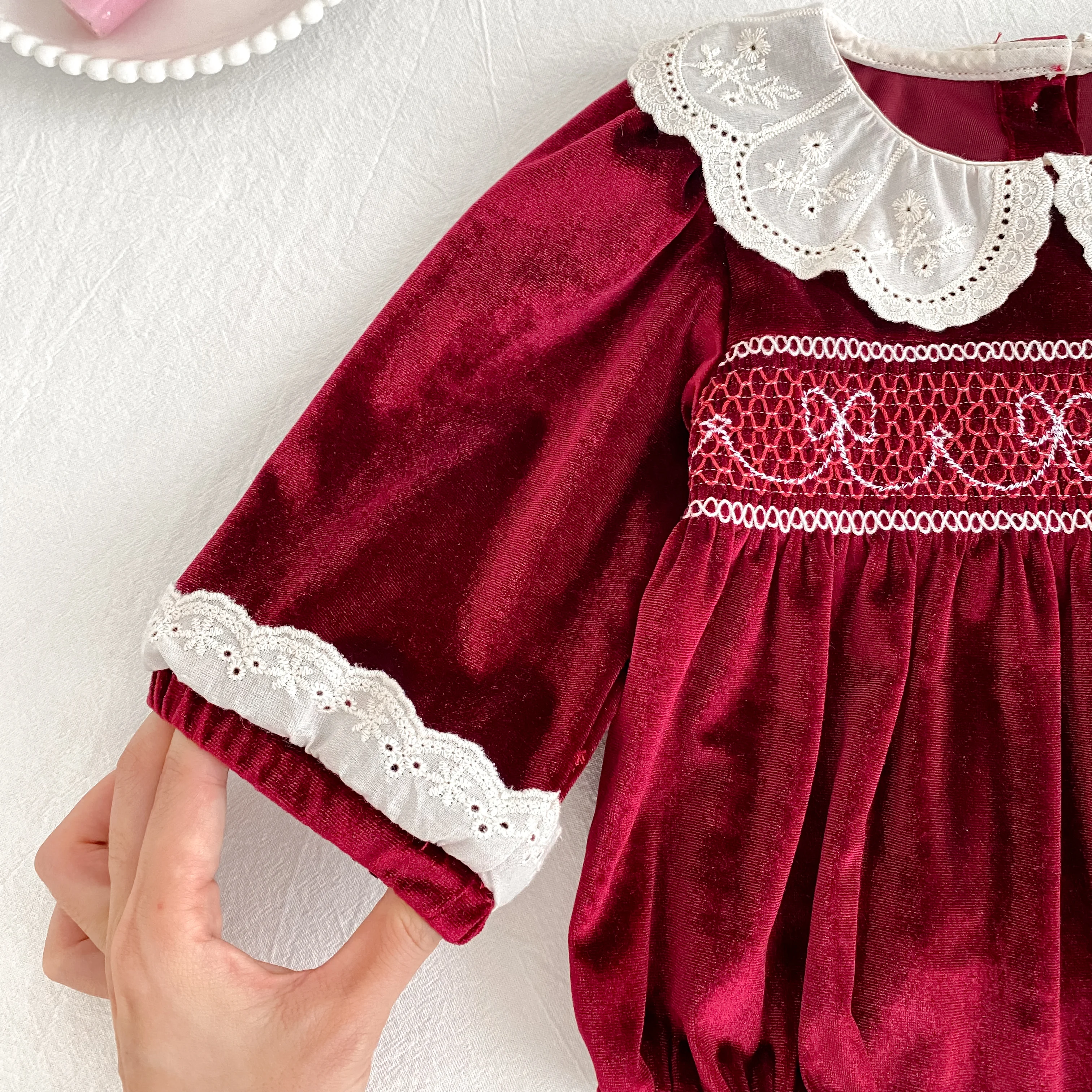 New Christmas Kids Party Dress Baby Bodysuits Sisters Clothes Autumn Sisters Girls Princess Dress Lace Red New Year Kids Clothes