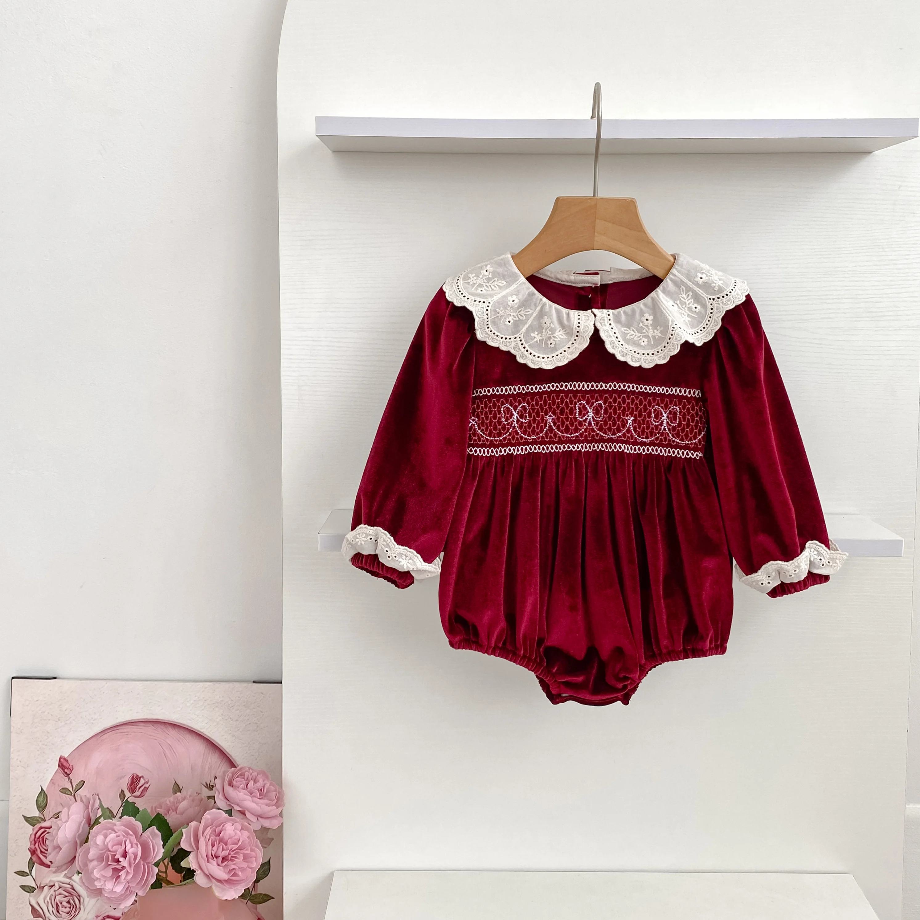 New Christmas Kids Party Dress Baby Bodysuits Sisters Clothes Autumn Sisters Girls Princess Dress Lace Red New Year Kids Clothes