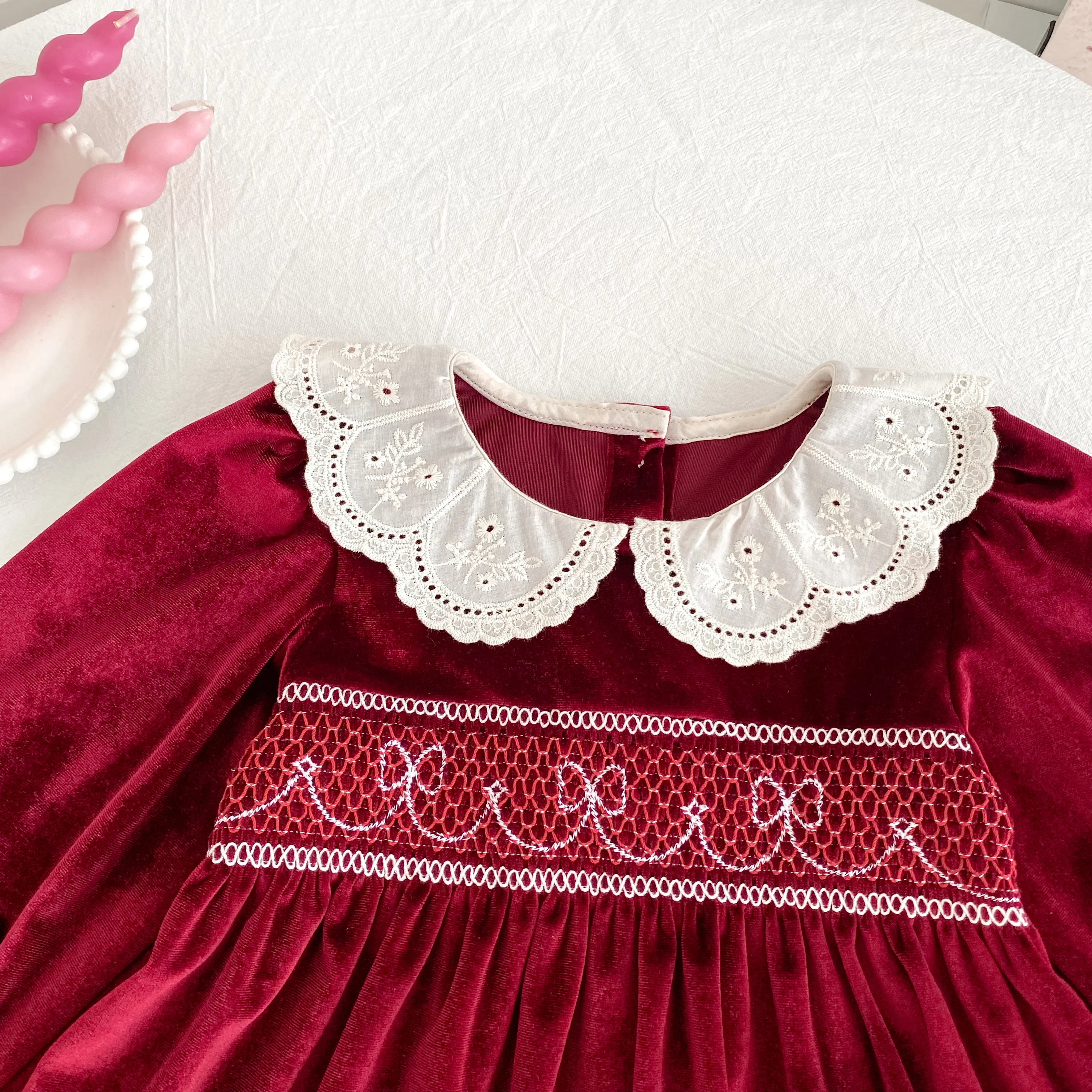New Christmas Kids Party Dress Baby Bodysuits Sisters Clothes Autumn Sisters Girls Princess Dress Lace Red New Year Kids Clothes
