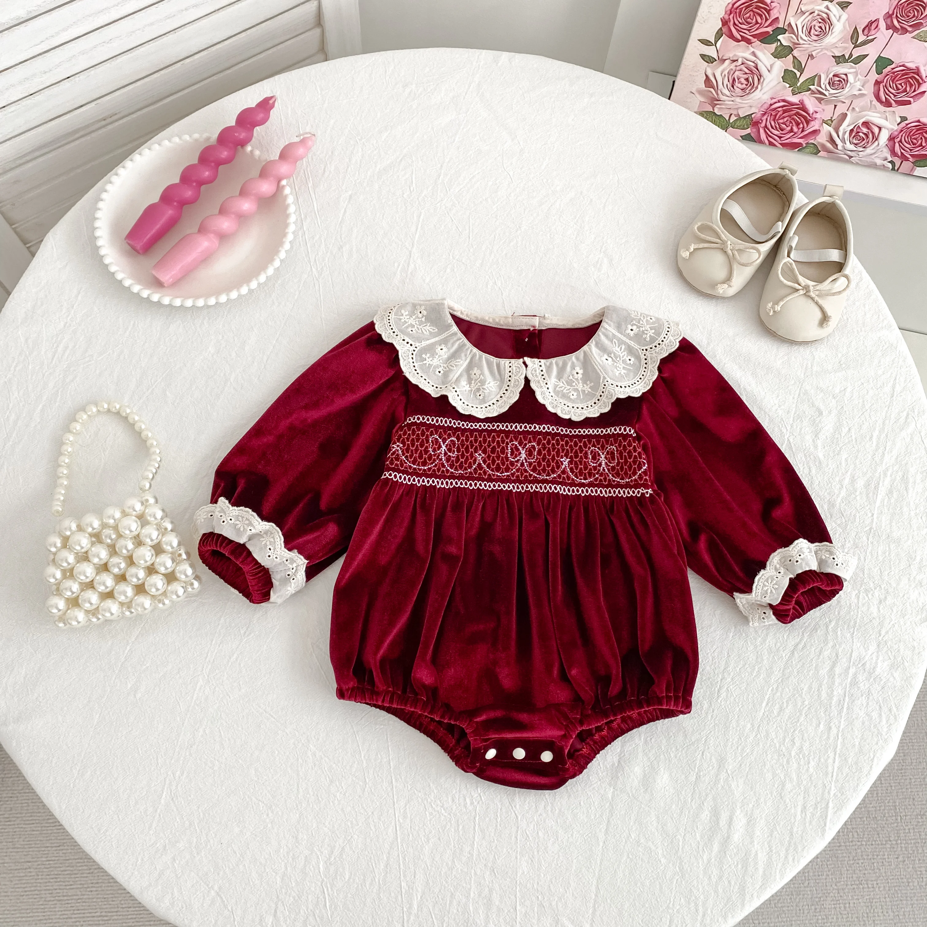 New Christmas Kids Party Dress Baby Bodysuits Sisters Clothes Autumn Sisters Girls Princess Dress Lace Red New Year Kids Clothes