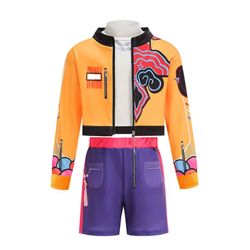 Girls Pop Singer Show Costume Girls 3PCS Set Top and Shorts Set Hip-hop Dance Stage Performance Set 2026 New Cosplay Costume