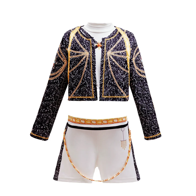 Girls Pop Singer Show Costume Girls 3PCS Set Top and Shorts Set Hip-hop Dance Stage Performance Set 2026 New Cosplay Costume