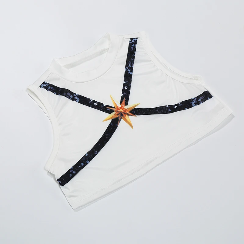 Girls Pop Singer Show Costume Girls 3PCS Set Top and Shorts Set Hip-hop Dance Stage Performance Set 2026 New Cosplay Costume