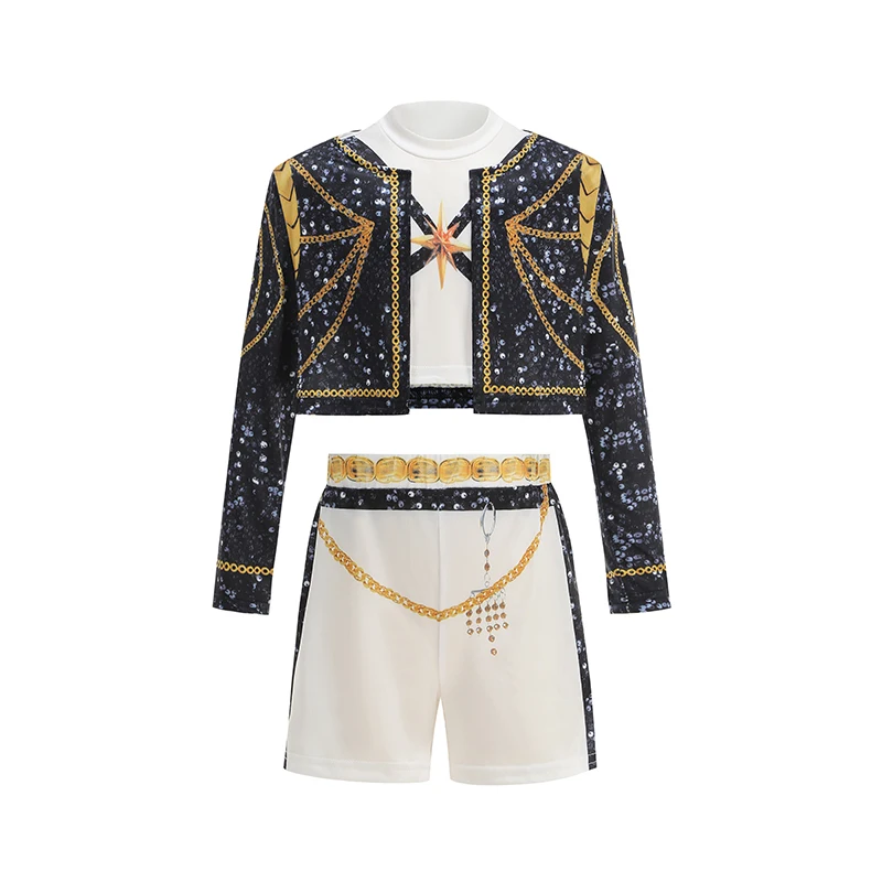Girls Pop Singer Show Costume Girls 3PCS Set Top and Shorts Set Hip-hop Dance Stage Performance Set 2026 New Cosplay Costume