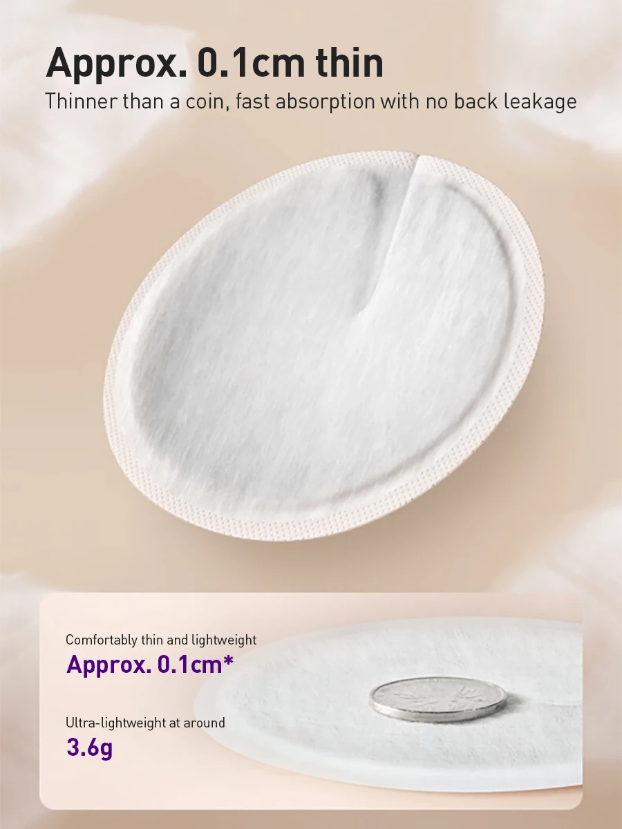100pcs Avent Disposable Hypoallergenic Breast Pads High Absorbency Leak Proof 3D Nursing Pads For Sensitive Lactating Skin