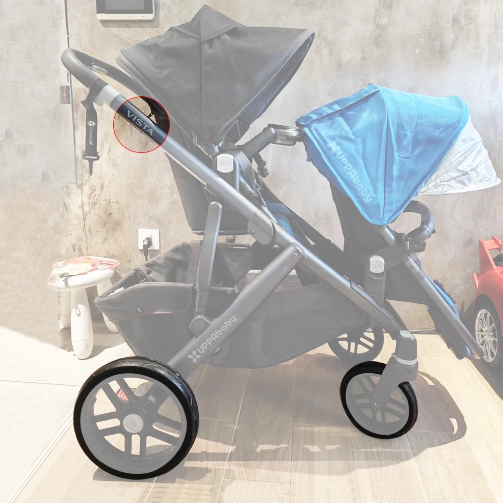 Uppababy Vista Wheel Tire For V1/ V2 Front Or Back One PU Tubeless Buggy Wheel Tyre Cover Custom Baby Stroller Accessories