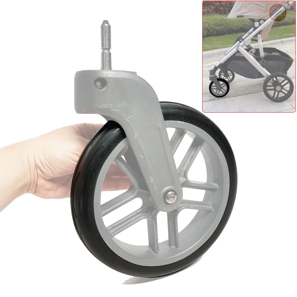 Uppababy Vista Wheel Tire For V1/ V2 Front Or Back One PU Tubeless Buggy Wheel Tyre Cover Custom Baby Stroller Accessories