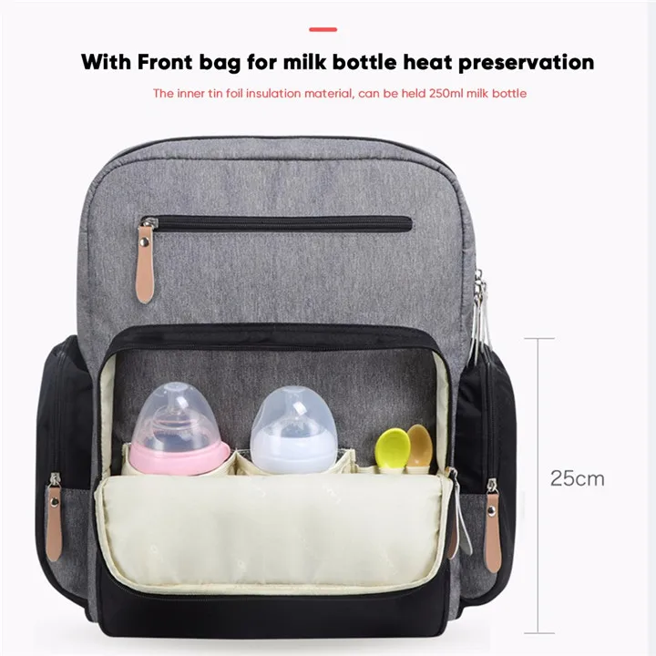 LAND Mommy Diaper Bags Landuo Mother Large Capacity Travel Nappy Backpacks with Changing Mat Convenient Baby Nursing Bags