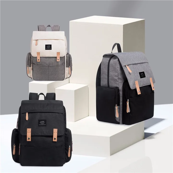 LAND Mommy Diaper Bags Landuo Mother Large Capacity Travel Nappy Backpacks with Changing Mat Convenient Baby Nursing Bags