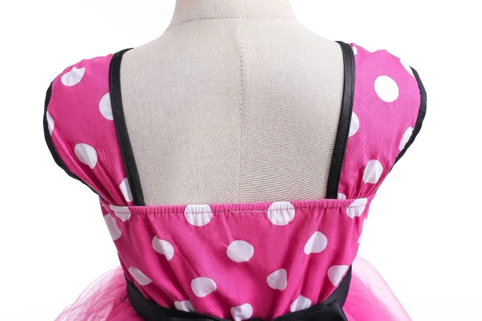 Minni Mouse Baby Girls Dress Fancy Birthday Party Cosplay Costume Polka Dot Cute Carnival Party Easter Costume for 1-5 Years