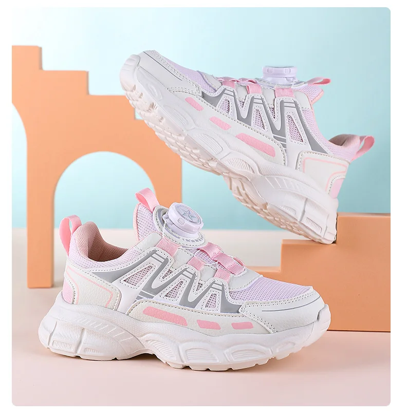 Hot Sell Children Shoes Size 28-39 Boys Fashion Sneakers Girls Sport Running Shoes Kids Breathable Casual Trainers Outdoor Shoes