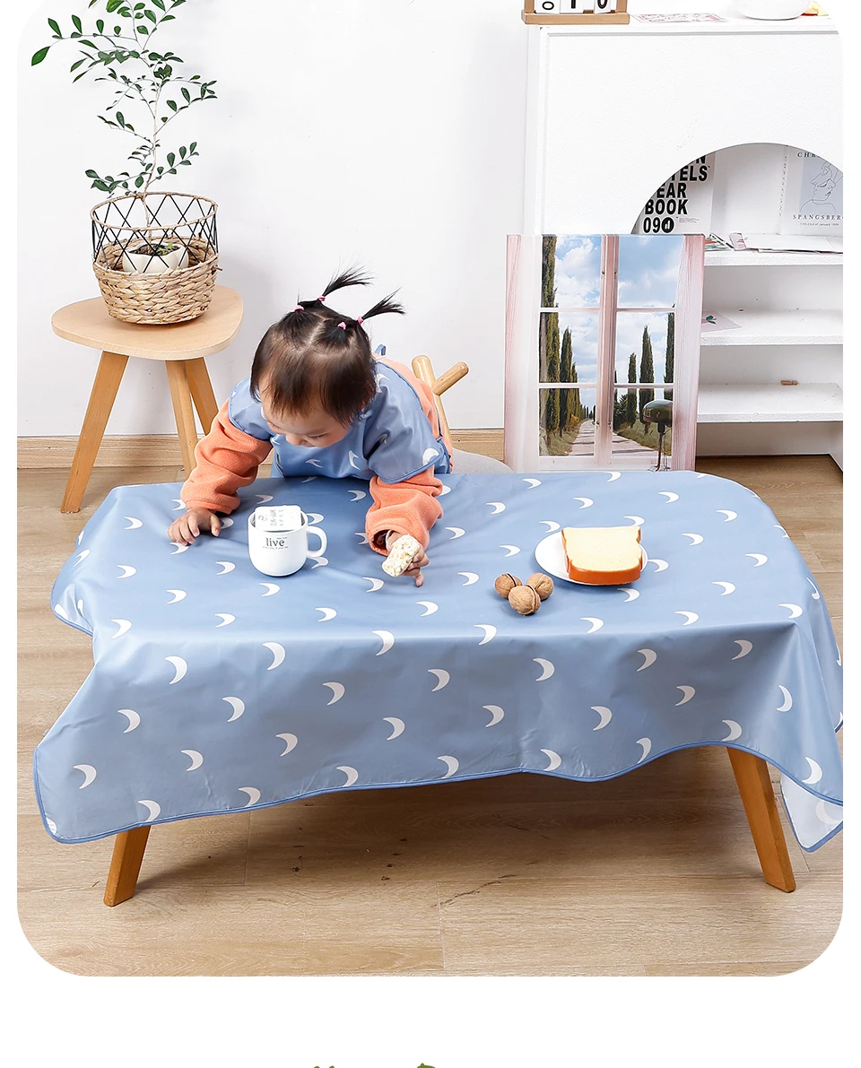 Elinfant 1 Pc Baby High Chair Splat Mat Portable Baby Dining Chair Mat Waterproof Spill Mat Anti-Slip Floor Protector Splash Mat