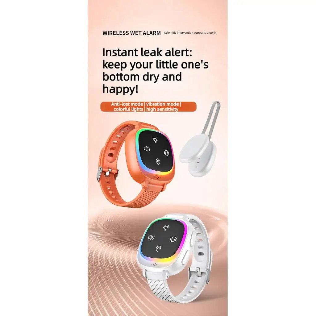 Urine Wet Alarm for Children, Anti-Lost Wireless Bedwetting Alarm, Wrist-Worn Baby Watch Reminder